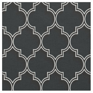 Quatrefolienweiß auf schwarz stoff