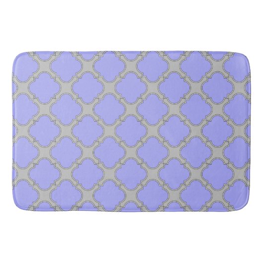 Quatrefolienzwinkle und Grau Badematte (Vorderseite)