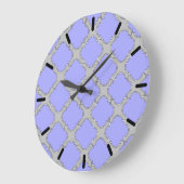Quatrefolienzwinkle und Grau Große Wanduhr (Winkel)