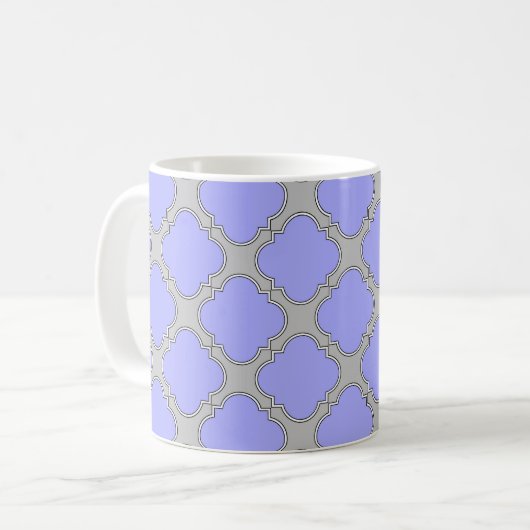 Quatrefolienzwinkle und Grau Kaffeetasse (Vorderseite Links)