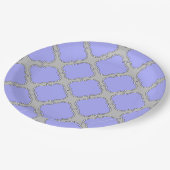 Quatrefolienzwinkle und Grau Pappteller (Schrägansicht)