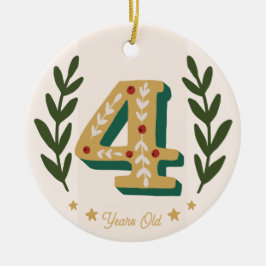 Quatrième Noël Keramik Ornament