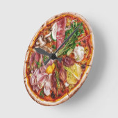 Quattro Stagioni Pizza Runde Wanduhr (Winkel)