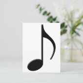 Quaver - Achte Noten-Symbol Postkarte (Stehend Vorderseite)