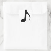 Quaver Musical Note Quadratischer Aufkleber (Tasche)