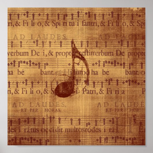 Quaver/Musikalische Note Poster (Vorne)