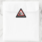 Quayside-Warnzeichen Dreieckiger Aufkleber (Tasche)
