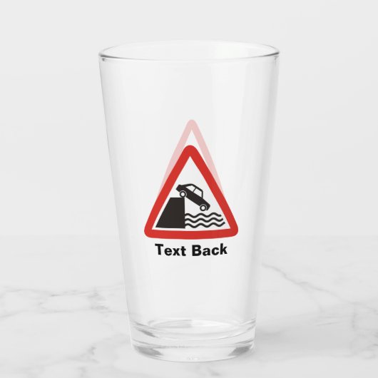 Quayside-Warnzeichen Glas (Rückseite)