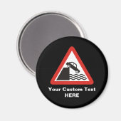 Quayside-Warnzeichen Magnet (Vorderseite/Rückseite)