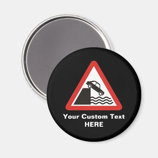 Quayside-Warnzeichen Magnet (Vorderseite/Rückseite)