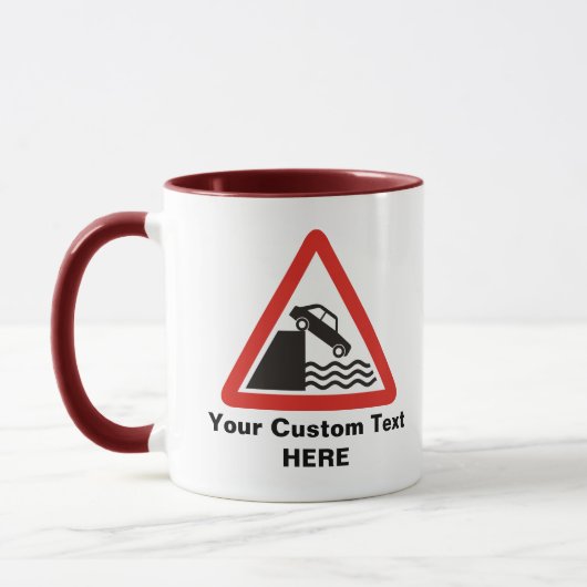 Quayside-Warnzeichen Tasse (Links)