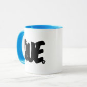 QUE Buchstaben Tasse (Vorderseite Links)