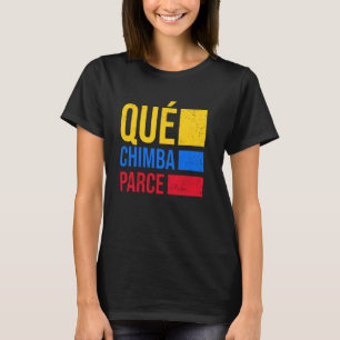 Qué Chimba Parce Kolumbien-Flagge Retro Vintage Ko T-Shirt