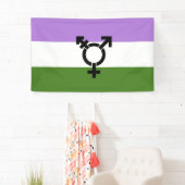 Que - Geschlechtsspezifischer Queer Stolz Banner (Insitu)
