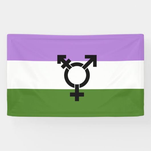 Que - Geschlechtsspezifischer Queer Stolz Banner (Horizontal)