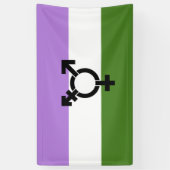 Que - Geschlechtsspezifischer Queer Stolz Banner (Vertikal)