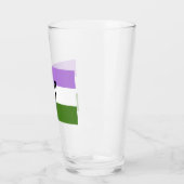 Que - Geschlechtsspezifischer Queer Stolz Glas (Links)