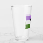 Que - Geschlechtsspezifischer Queer Stolz Glas (Rechts)