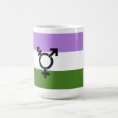 Que - Geschlechtsspezifischer Queer Stolz Kaffeetasse (Mittel)