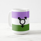 Que - Geschlechtsspezifischer Queer Stolz Kaffeetasse (Vorderseite Links)