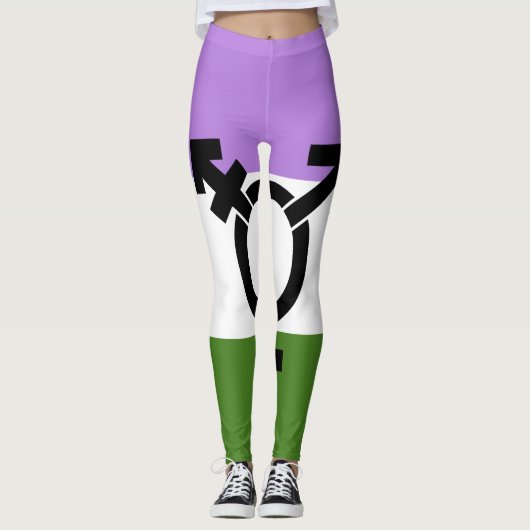 Que - Geschlechtsspezifischer Queer Stolz Leggings (Vorderseite)