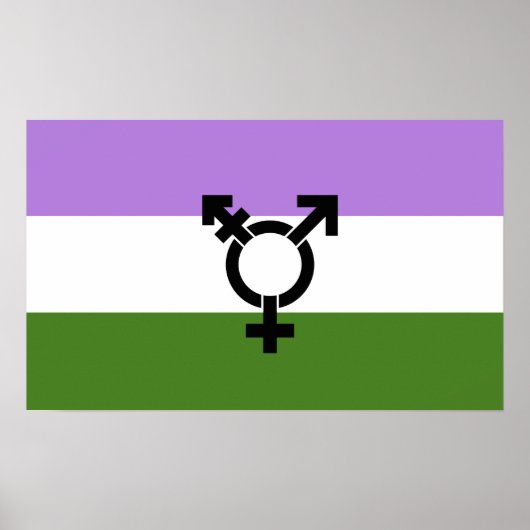 Que - Geschlechtsspezifischer Queer Stolz Poster (Vorne)