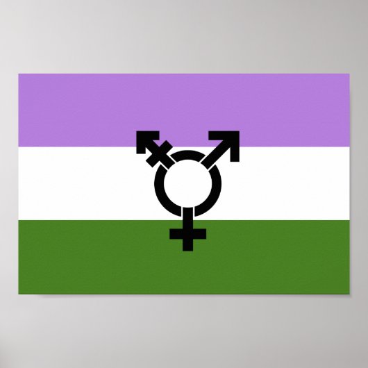 Que - Geschlechtsspezifischer Queer Stolz Poster (Vorne)