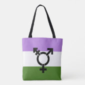 Que - Geschlechtsspezifischer Queer Stolz Tasche (Rückseite)