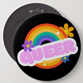 Que. LGBT+Stolz. Button (Vorne & Hinten)