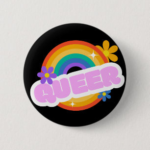 Que. LGBT+Stolz. Button