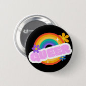 Que. LGBT+Stolz. Button (Vorne & Hinten)