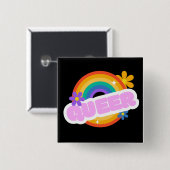 Que. LGBT+Stolz. Button (Vorne & Hinten)