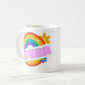 Que. LGBT+Stolz. Button Kaffeetasse (Vorderseite Links)