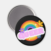 Que. LGBT+Stolz. Magnet (Vorderseite/Rückseite)