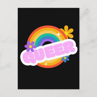 Que. LGBT+Stolz. Poster Postkarte