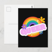 Que. LGBT+Stolz. Poster Postkarte (Vorne/Hinten)