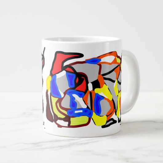 Que Mondo Tasse von NYC Digital Artist Jacob Keum (Vorderseite Rechts)