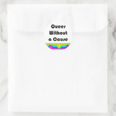 Que ohne Grund Runder Aufkleber (Tasche)