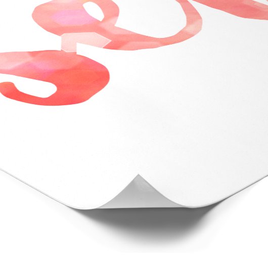 Que Sera Sera - Rosa - Weißes Poster (Ecke)