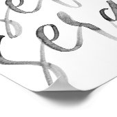 Que Sera Sera Watercolor Script Poster (Ecke)