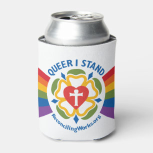 "Que stehe ich" coozie Dosenkühler