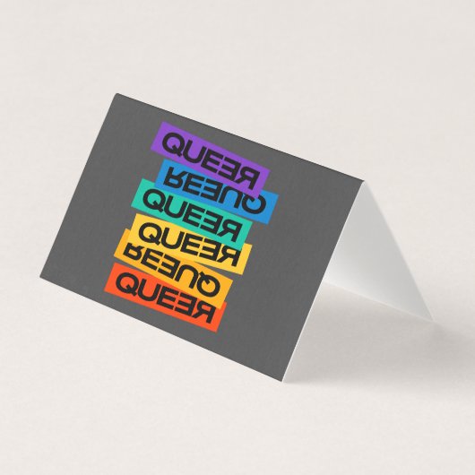 Que-Stolz-Homosexuell mit Regenbogenfarbe (Vorderseite)