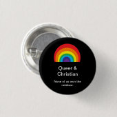 Que und christlich button (Vorne & Hinten)
