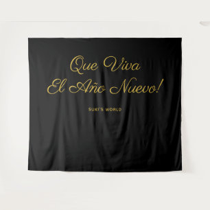 Que Viva El Año Nuevo! Hintergrundband Wandteppich