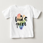 Que| Wasserfarbenherz Baby T-shirt (Vorderseite)