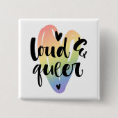 Que| Wasserfarbenherz Button (Vorderseite)