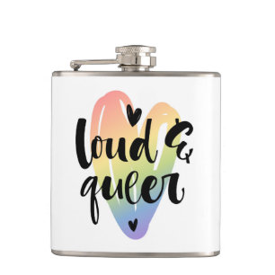 Que Wasserfarbenherz Flachmann