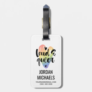 Que Wasserfarbenherz Gepäckanhänger