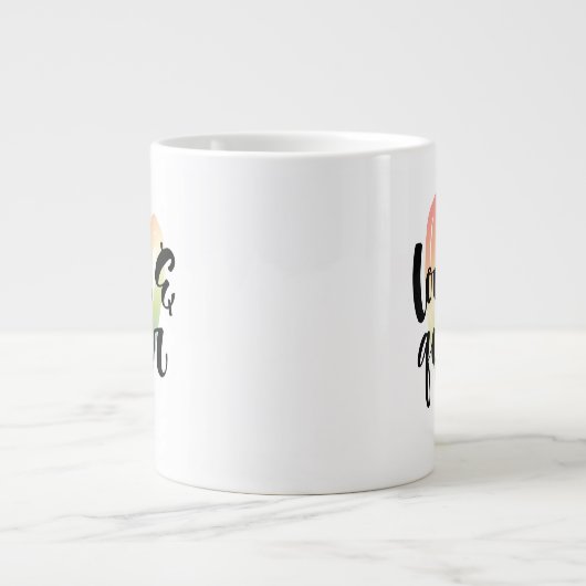 Que| Wasserfarbenherz Jumbo-Tasse (Vorderseite)