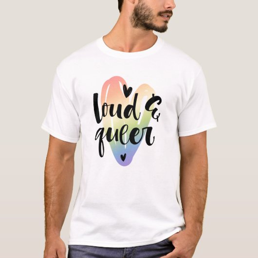 Que| Wasserfarbenherz T-Shirt (Vorderseite)